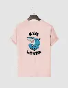 Blue Illustrated Shark Gym Lover T-Shirt.webp