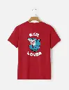 Blue Illustrated Shark Gym Lover T-Shirt.webp