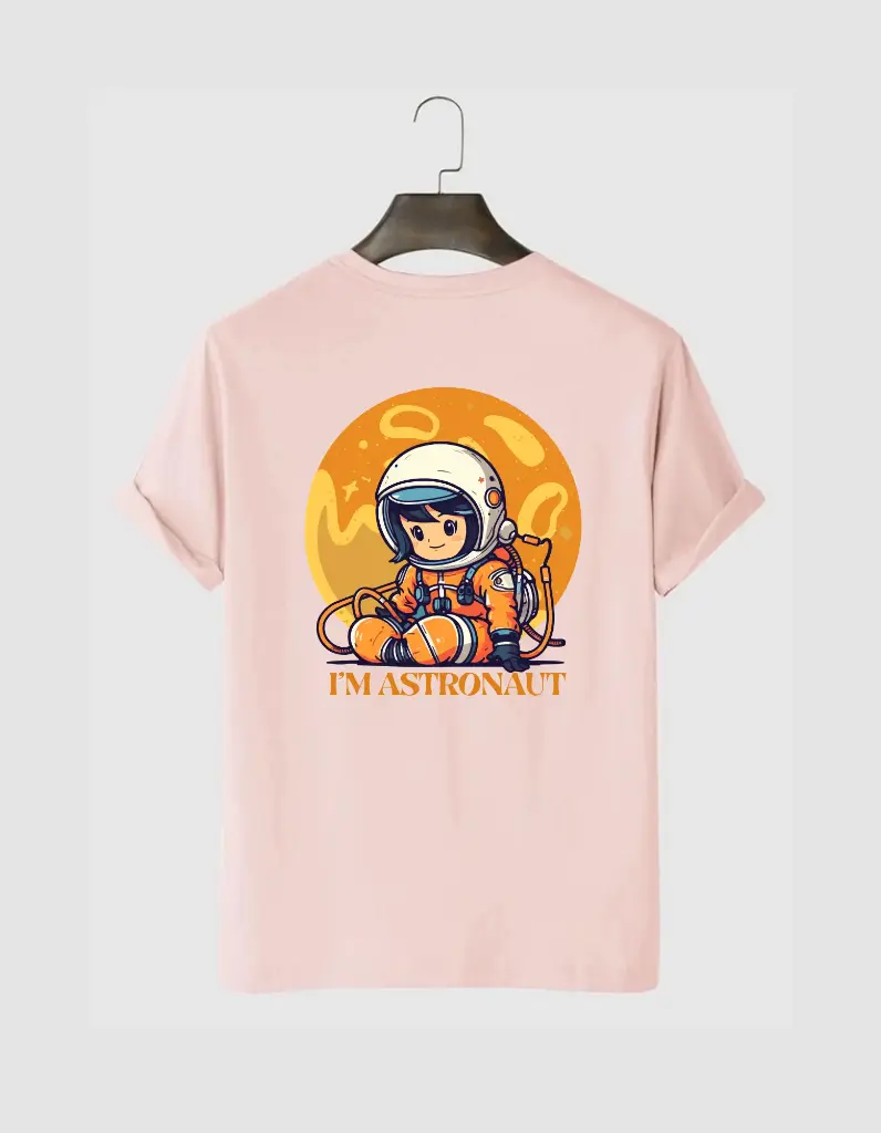 Printed half Selves Unisex Cotton T-Shirt 5 Color Option