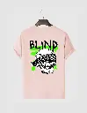 Blind Skull Printed Half Selves Cotton T-Shirt 