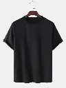 Black Cotton Half Silvis T-shirt(100% Cotton)
