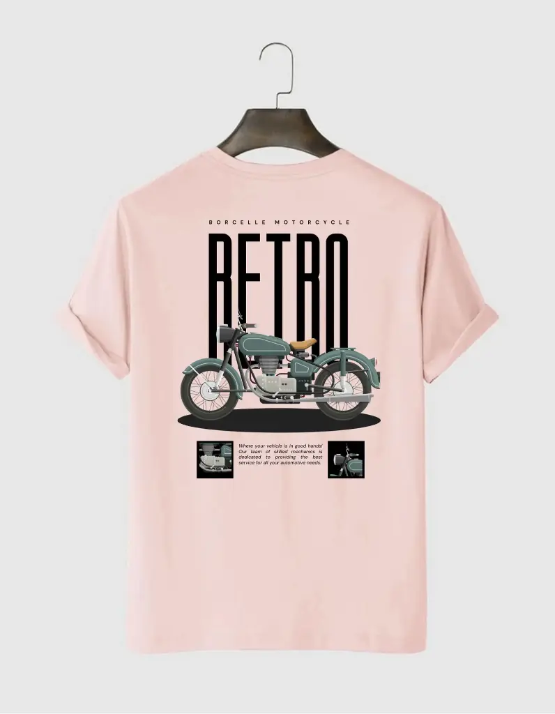 Retro Bike Printed T-Shirt (4 Color Options)