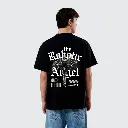 ROBOTICK MONOGRAM PRINTED BLACK COTTON T-SHIRT