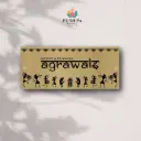 Golden Brush Mate SS Aadiwasi Design Nameplate For Home With Custom Size