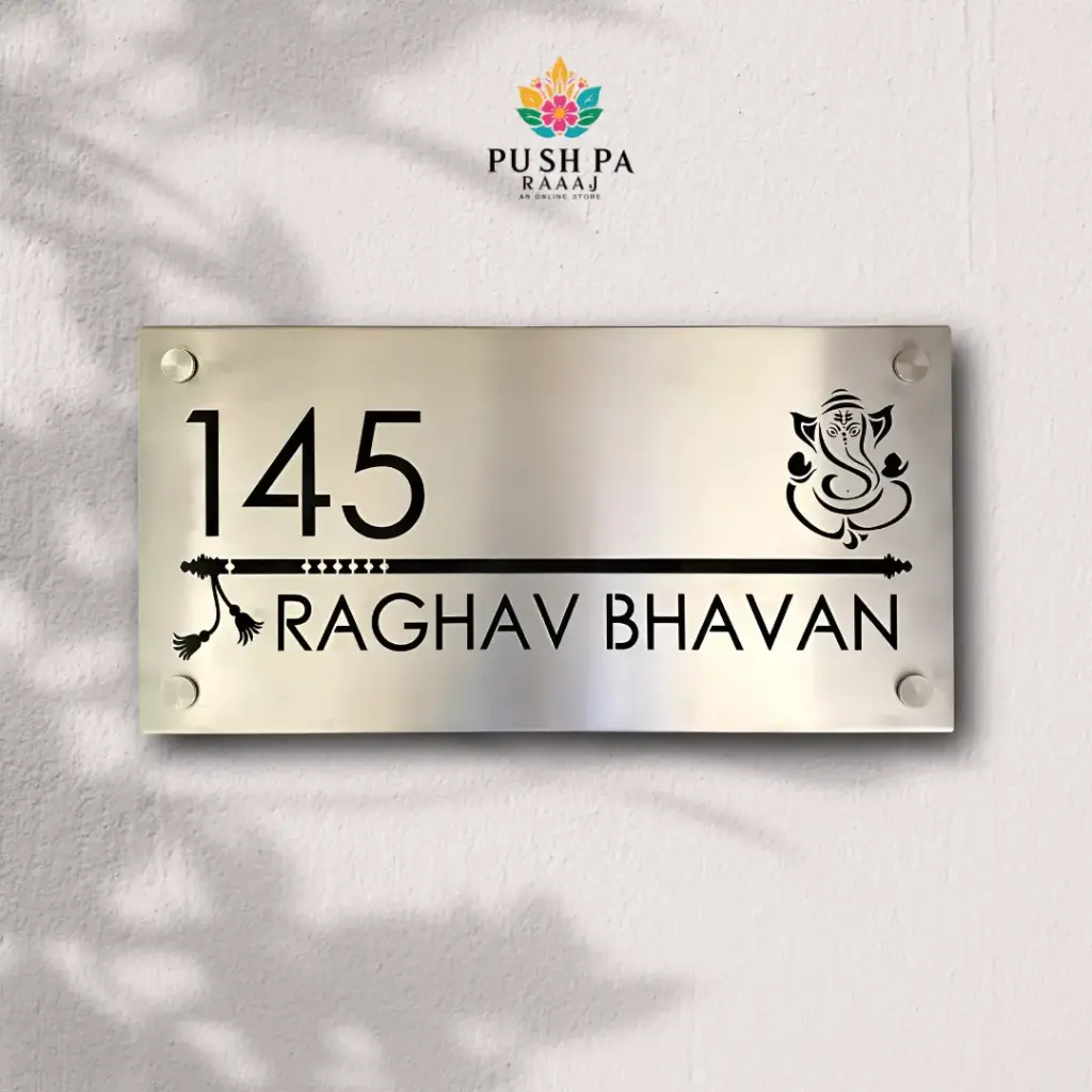 Brush Mate SS Number Design Nameplate For Home With Custom Size