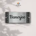 Brush Mate SS Designer Side Border Nameplate For Home With Custom Size