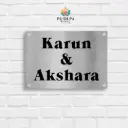 Brush Mate SS Plain Simple Nameplate For Home With Custom Size