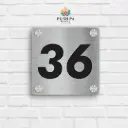 Brush Mate SS Simple Room Numberplate For Home With Custom Size