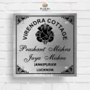 Brush Mate SS Shree Ganesh Monogram Design Nameplate For Home With Custom Size