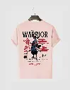Warrior Anime Printed T-Shirt (5 Color with Black Text)