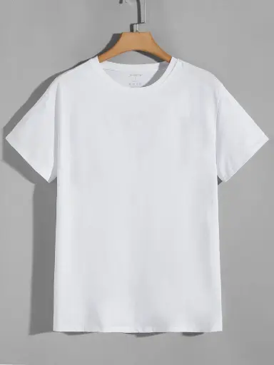 White Color Half Silvis T-shirt (100% Cotton)