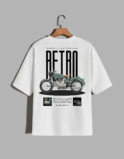 Retro Bike Printed T-Shirt (4 Color Options)