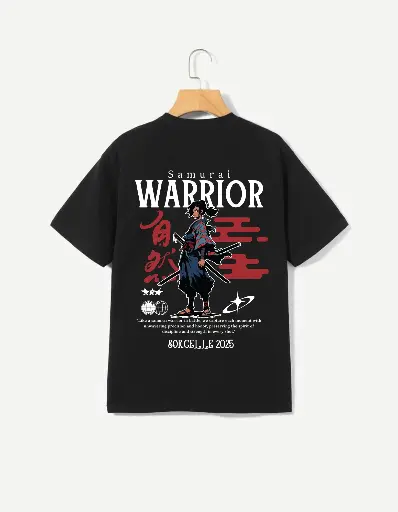 Warrior Animi Printed T-Shirt ( 5 Color with White Text)